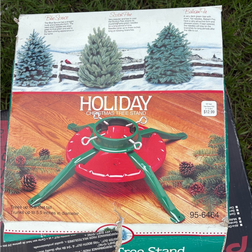 Christmas Tree Stand - Red and Green